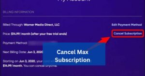 Cancel Max Subscription
