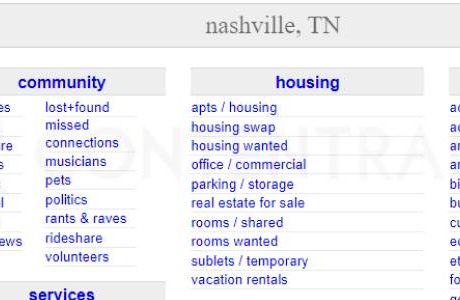 Categories On Craigslist Nashville